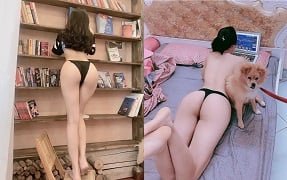 Красивая девушка на вершине непреодолимого удовольствия